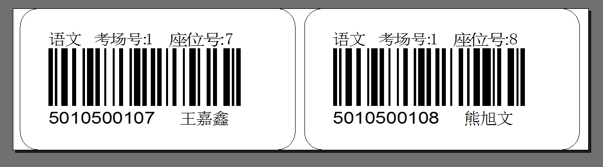 桃園縣學生考試條碼打印,專業(yè)打印準考證條碼的打印機